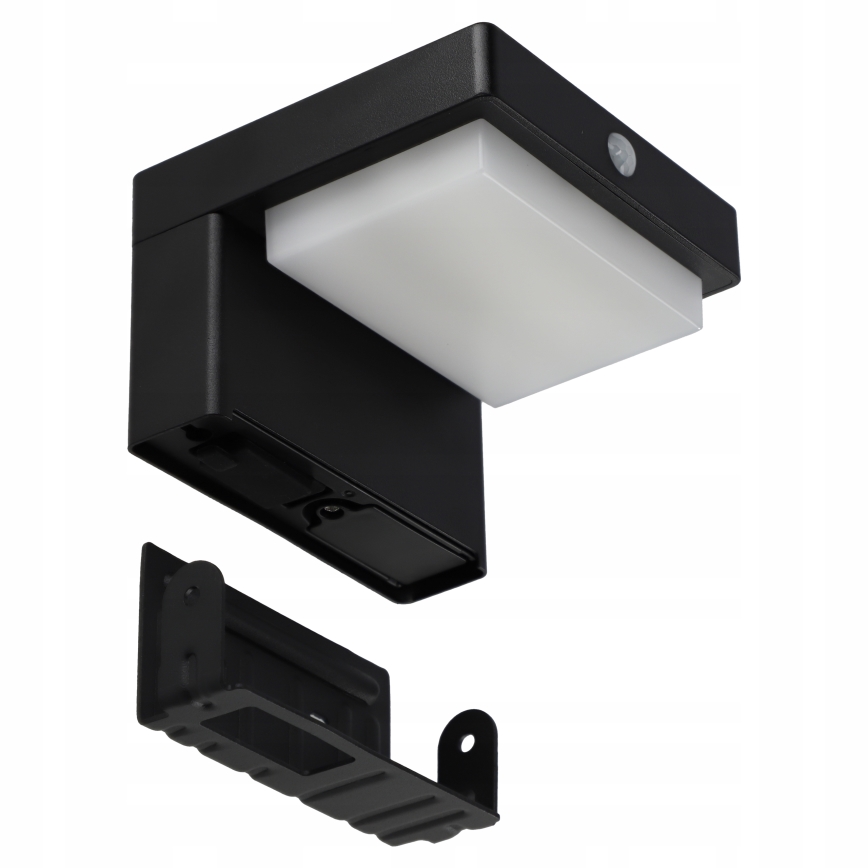 Lampada da parete solare LED con sensore LED/5W/3,7V 2000 mAh IP44 nero
