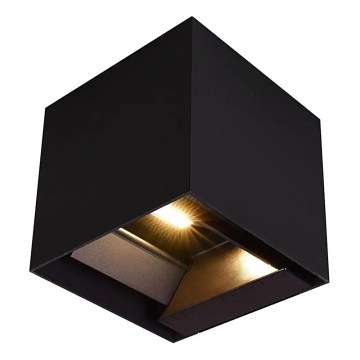 Lampada da parete solare LED con sensore LED/9W/3,7V 3000/4000/5000K IP65 2600 mAh nera