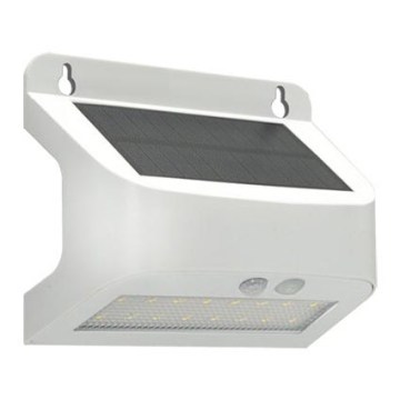 Lampada da parete solare LED con sensore SOLTO LED/6W/3,7V 4000K IP54 2400 mAh bianca