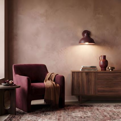 Lampada da parete SVEN 1xE27/15W/230V bordeaux