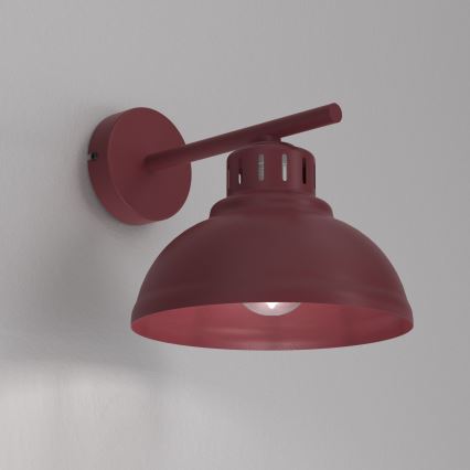 Lampada da parete SVEN 1xE27/15W/230V bordeaux