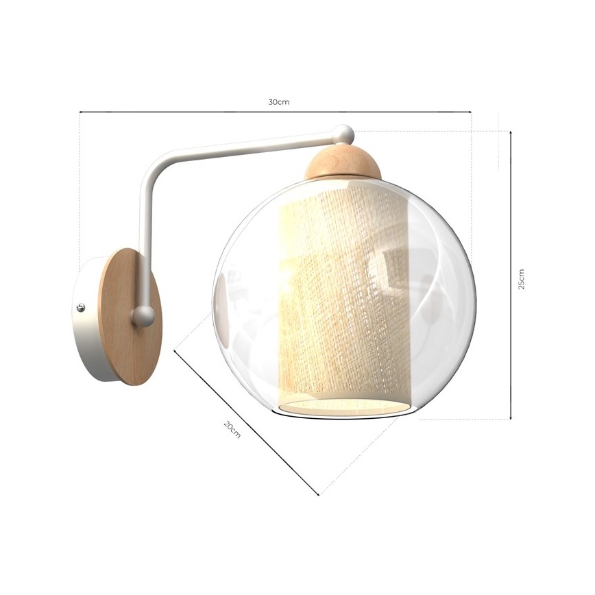 Lampada da parete TELA 1xE27/60W/230V