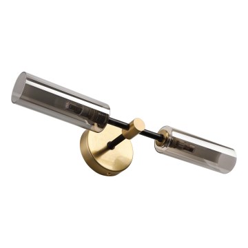 Lampada da parete TESSA 2xG9/5W/230V ottone/nero fumé