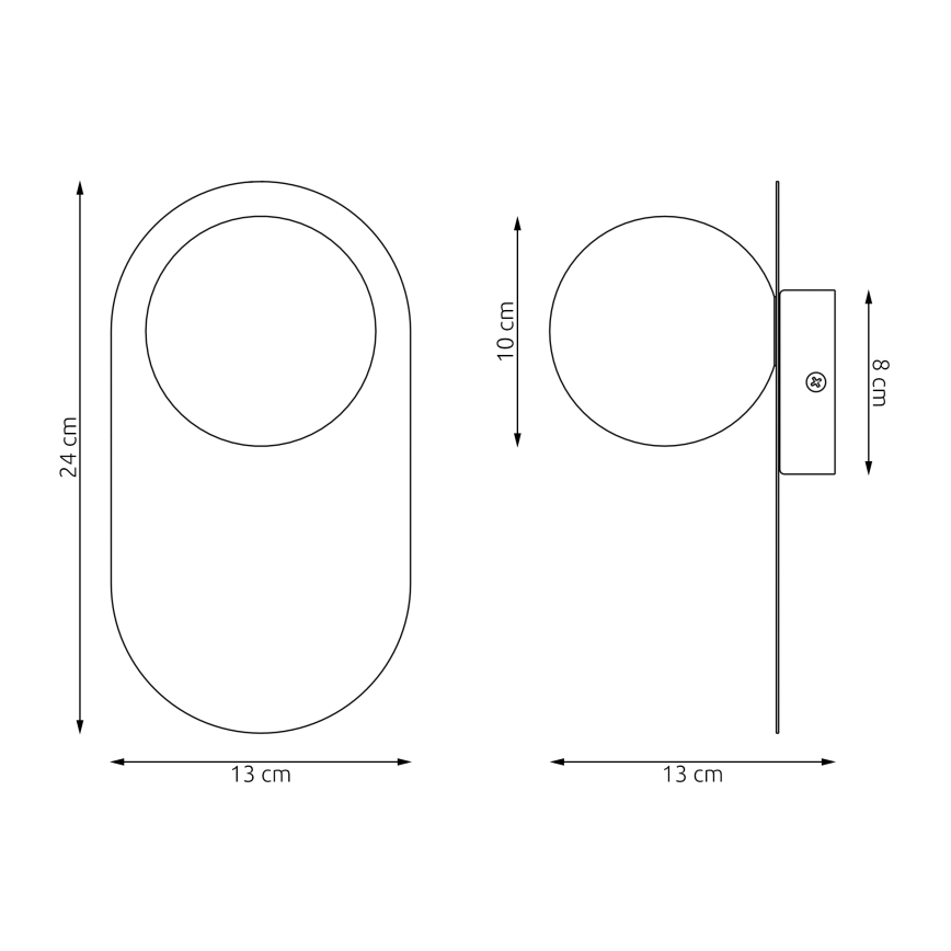 Lampada da parete VIVA 1xG9/8W/230V grigia