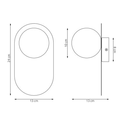 Lampada da parete VIVA 1xG9/8W/230V nera
