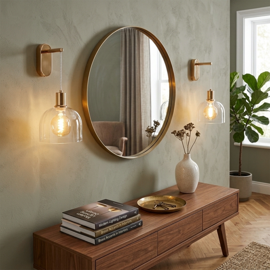 Lampada da parete VIVE 1xE27/15W/230V dorata