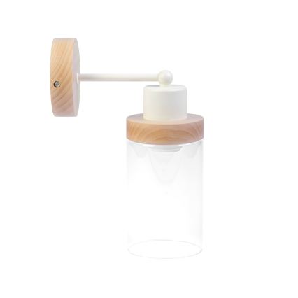 Lampada da parete WOODNEST 1xE27/15W/230V pino/crema