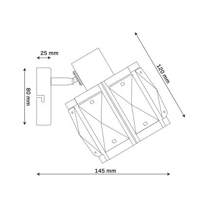 Lampada da parete ZAHARA 1xE27/10W/230V dorata