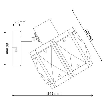 Lampada da parete ZAHARA 1xE27/10W/230V nera