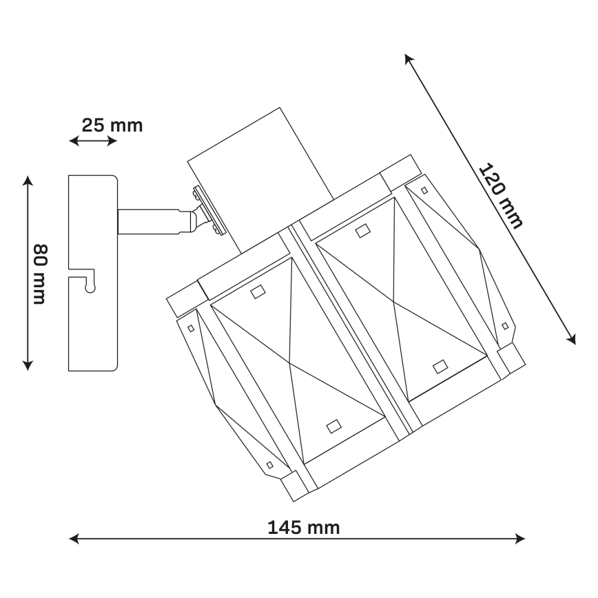 Lampada da parete ZAHARA 1xE27/10W/230V nera