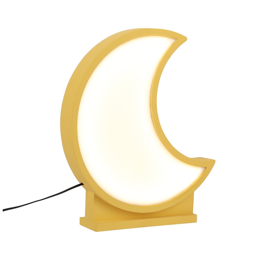 Lampada da scrivania LED per bambini MOON LED/12W/230V gialla