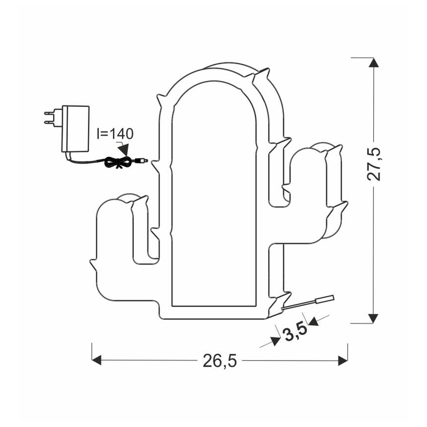 Lampada da scrivania per bambini CACTUS LED/10W/230V, verde