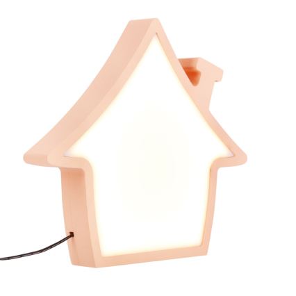 Lampada da scrivania per bambini HOUSE LED/10W/230V rosa