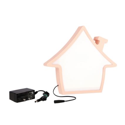 Lampada da scrivania per bambini HOUSE LED/10W/230V rosa