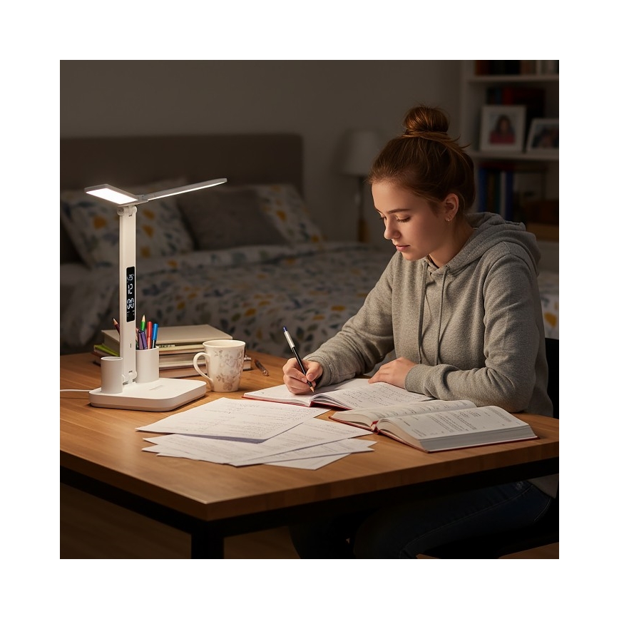 Lampada da tavolo ricaricabile dimmerabile a LED NOBLITE P LED/5W/5V 3000/4000/6000K 2200 mAh bianca