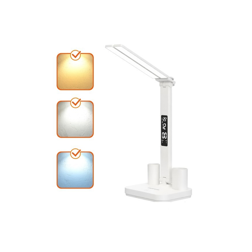 Lampada da tavolo ricaricabile dimmerabile a LED NOBLITE P LED/5W/5V 3000/4000/6000K 2200 mAh bianca