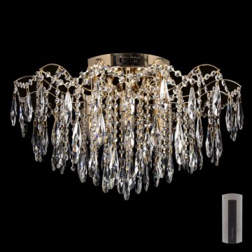 Lampada da soffitto a LED in cristallo 6xE27/60W/230V + 6xLED/3W + telecomando