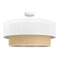 Lampada da soffitto a montaggio superficiale BORHO 1xE27/60W/230V bianco/iuta