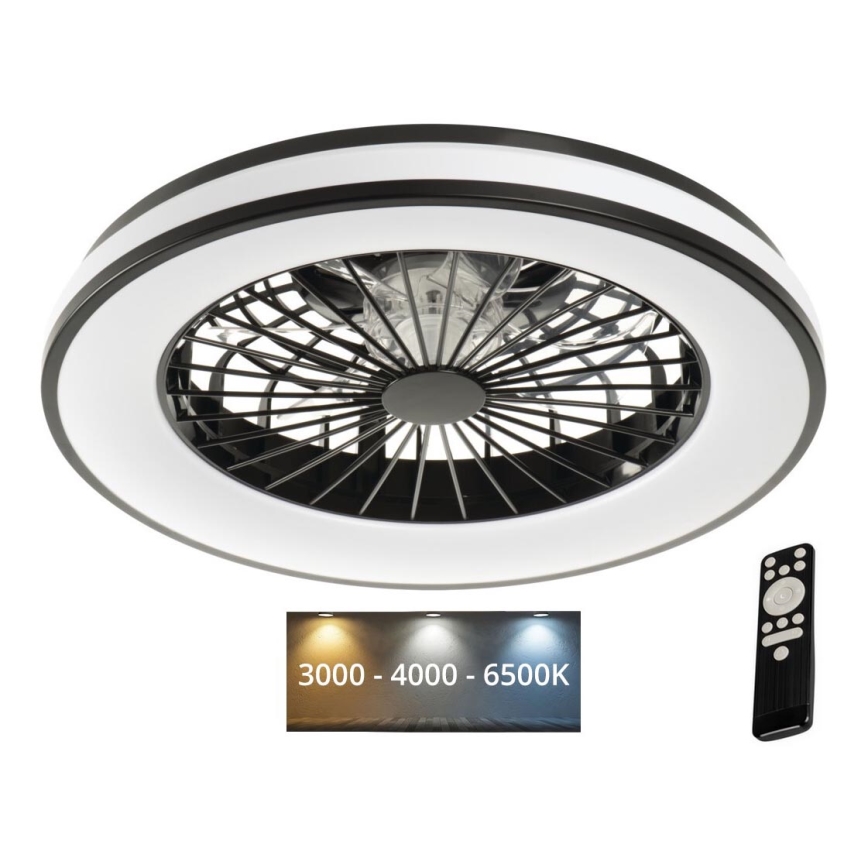 Lampada da soffitto dimmerabile a LED con ventilatore PLAVE LED/48W/230V 3000/4000/6500K + telecomando