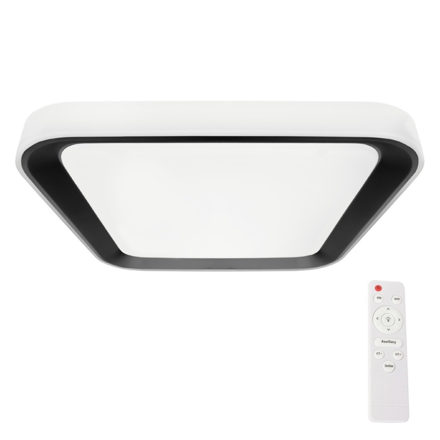 Lampada da soffitto dimmerabile LED QUADRO LED/38W/230V 3000-6000K bianco/nero con telecomando