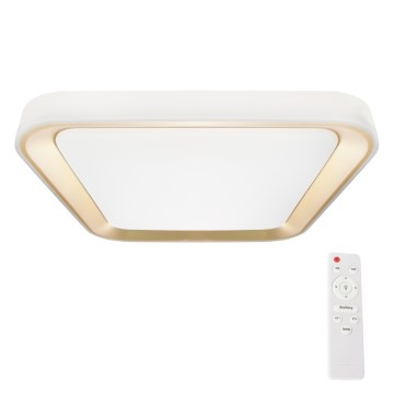 Lampada da soffitto dimmerabile LED QUADRO LED/38W/230V 3000-6000K bianco/oro + telecomando