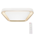 Lampada da soffitto dimmerabile LED QUADRO LED/66W/230V 3000-6000K bianco/oro + telecomando