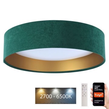 Lampada da soffitto dimmerabile LED SMART GALAXY LED/36W/230V diam. 55 cm 2700-6500K Wi-Fi Tuya verde/oro con telecomando