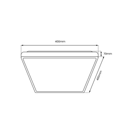 Lampada da soffitto dimmerabile LED QUADRO LED/38W/230V 3000-6000K bianco/nero con telecomando