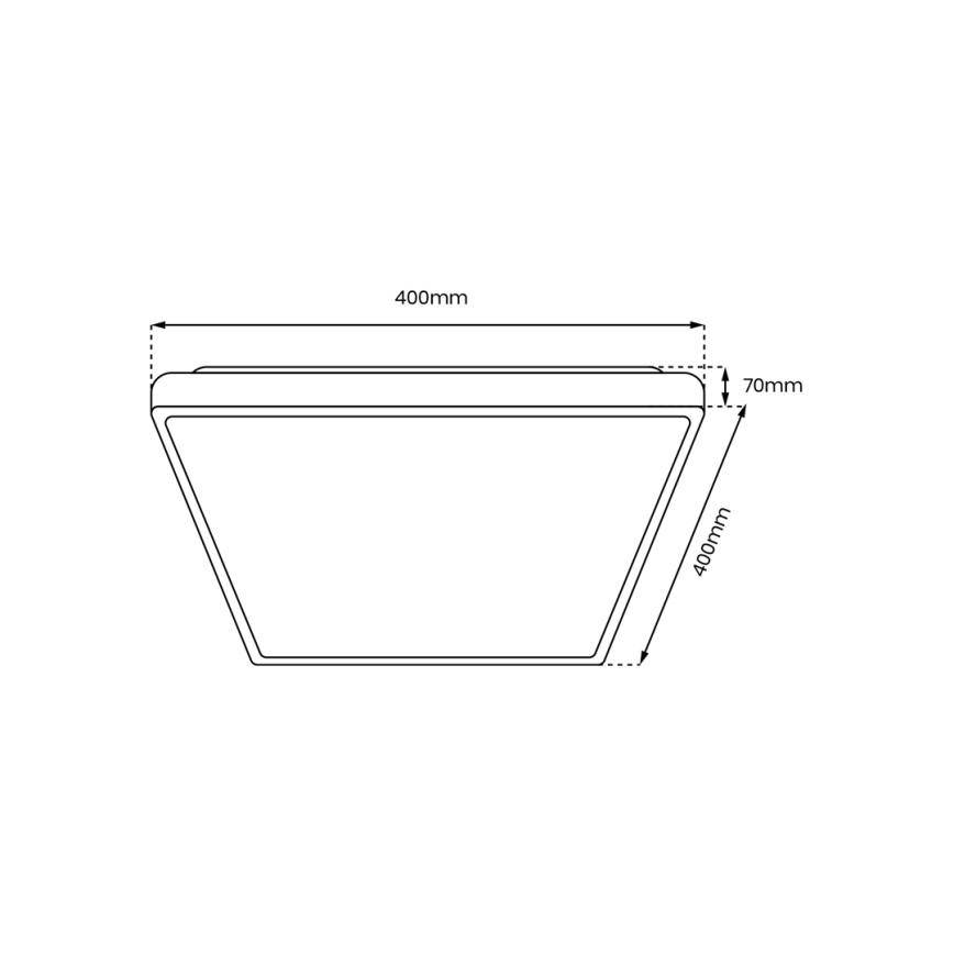 Lampada da soffitto dimmerabile LED QUADRO LED/38W/230V 3000-6000K bianco/nero con telecomando