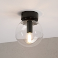 Lampada da soffitto ELIAS 1xE14/5W/230V Ø 13 cm nero/trasparente