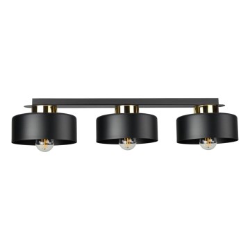 Lampada da soffitto IGNIA 3xE27/60W/230V nero/oro