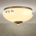 Lampada da soffitto LANDHAUS 1xE27/60W/230V Ø 21 cm bronzo/beige/blu