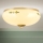 Lampada da soffitto LANDHAUS 2xE27/60W/230V Ø 28 cm ottone/beige/verde