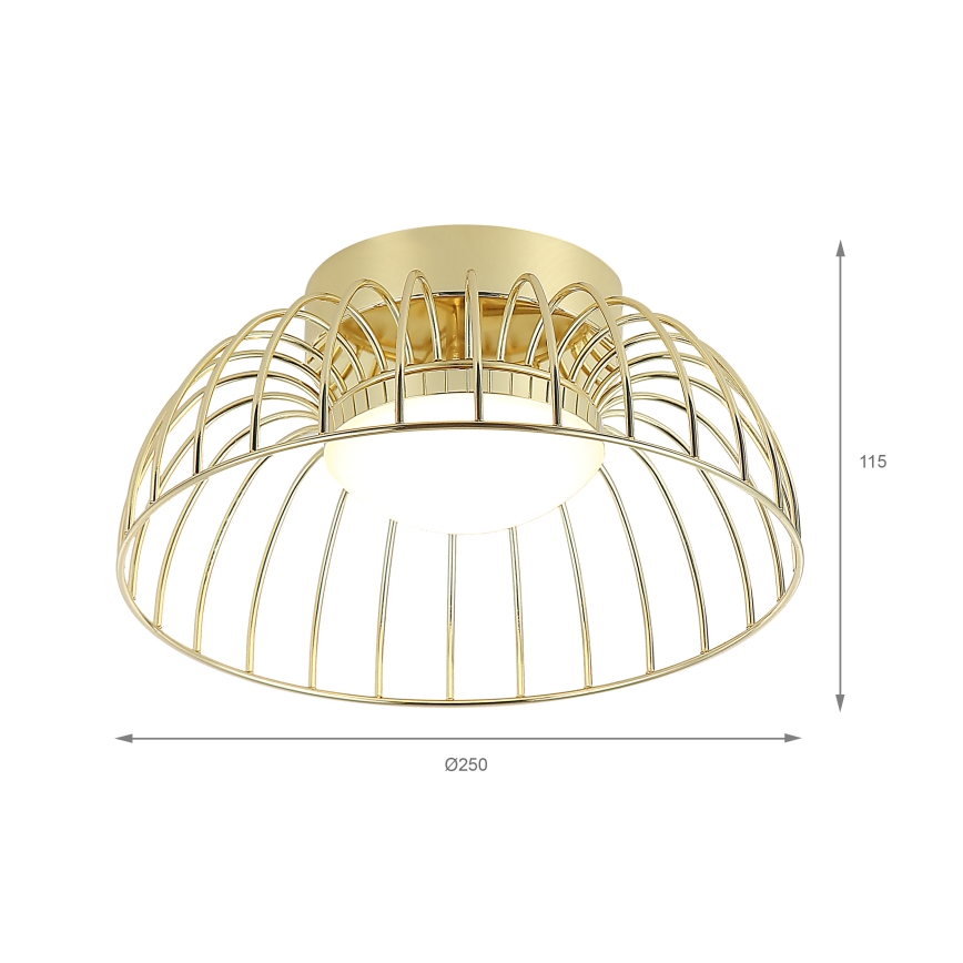 Lampada da soffitto LED BETSY LED/12W/230V Ø 25 cm dorata