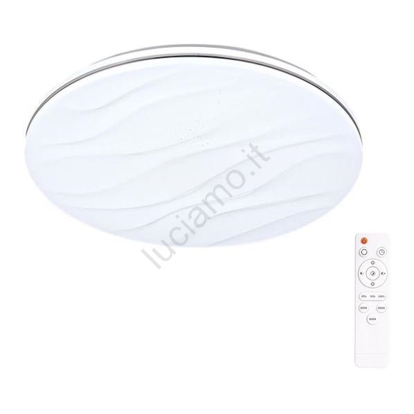 Lampada A Soffitto LED Con Ventilatore Integrato 36Wx2 - Dimmerabile Con Telecomando, 3 Velocità, Silenzioso, Design In Legno E Acrilico - Ø50cm, Per Camera Da Letto E Soggiorno