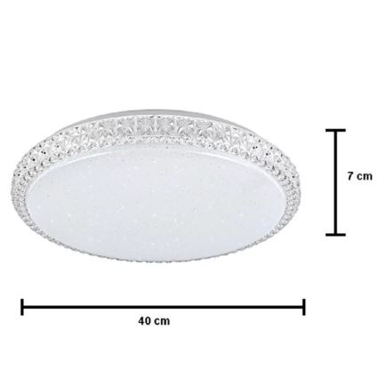 Lampada da soffitto LED dimmerabile IRINA LED/48W/230V con telecomando