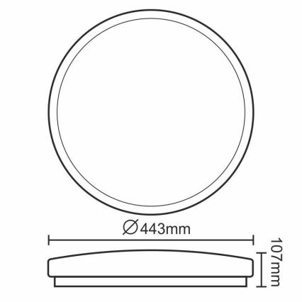 Lampada da soffitto LED dimmerabile LC8 LED/50W/230V + telecomando