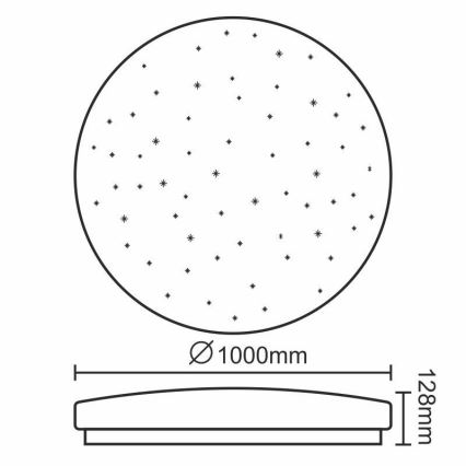 Lampada da soffitto LED dimmerabile LED/150W/230V + telecomando