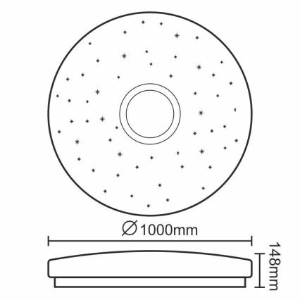 Lampada da soffitto LED dimmerabile LED/150W/230V