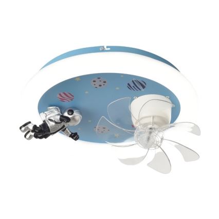 Plafoniera LED dimmerabile per bambini con ventilatore LED/48W/230V 3000/4000/6000K blu + telecomando