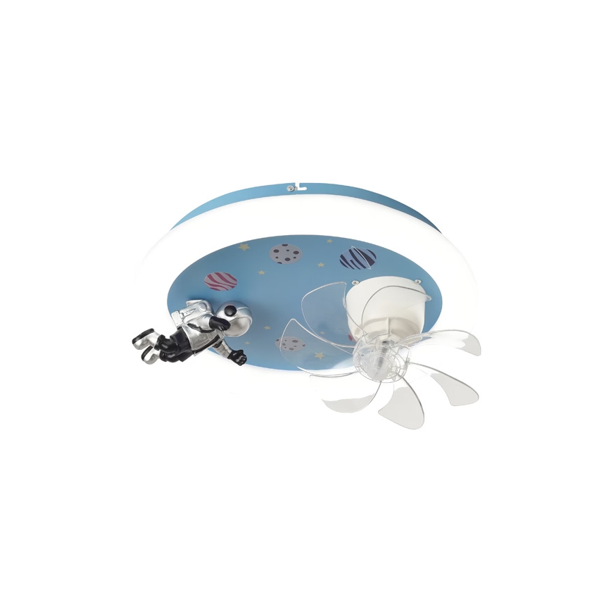 Plafoniera LED dimmerabile per bambini con ventilatore LED/48W/230V 3000/4000/6000K blu + telecomando