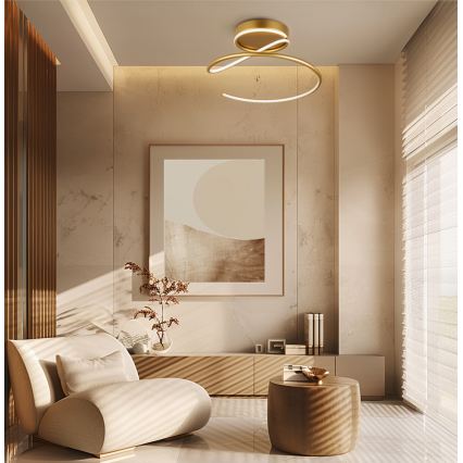 Lampada da soffitto LED JILL LED/27W/230V Ø 50 cm oro