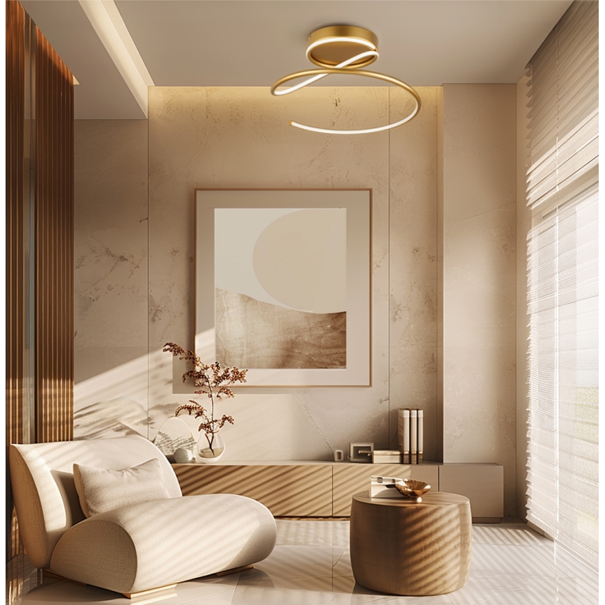 Lampada da soffitto LED JILL LED/27W/230V Ø 50 cm oro