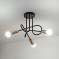 Lampada da soffitto LED OXFORD 3xE27/15W/230V nera