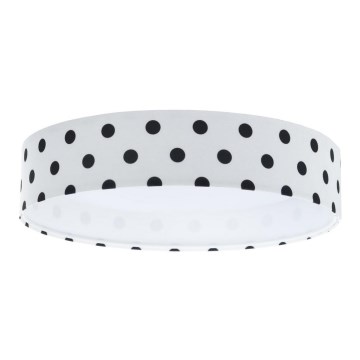 Lampada da soffitto LED per bambini GALAXY KIDS LED/24W/230V a pois bianco/nero