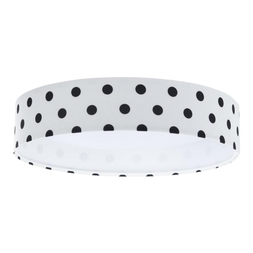 Lampada da soffitto LED per bambini GALAXY KIDS LED/24W/230V a pois bianco/nero