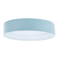 Lampada da soffitto LED per bambini GALAXY KIDS LED/24W/230V a pois turchese/bianco