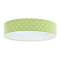 Lampada da soffitto LED per bambini GALAXY KIDS LED/24W/230V pois verde/bianco