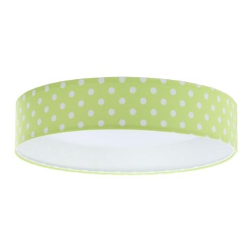 Lampada da soffitto LED per bambini GALAXY KIDS LED/24W/230V pois verde/bianco