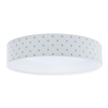 Lampada da soffitto LED per bambini GALAXY KIDS LED/24W/230V stelle bianco/turchese